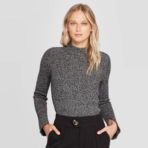 NWT Soft Pullover Mock Turtleneck Sweater Black